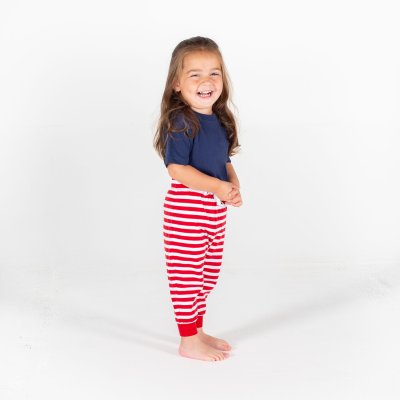 Baby Pyjama broekje Larkwood LW085 rood-wit